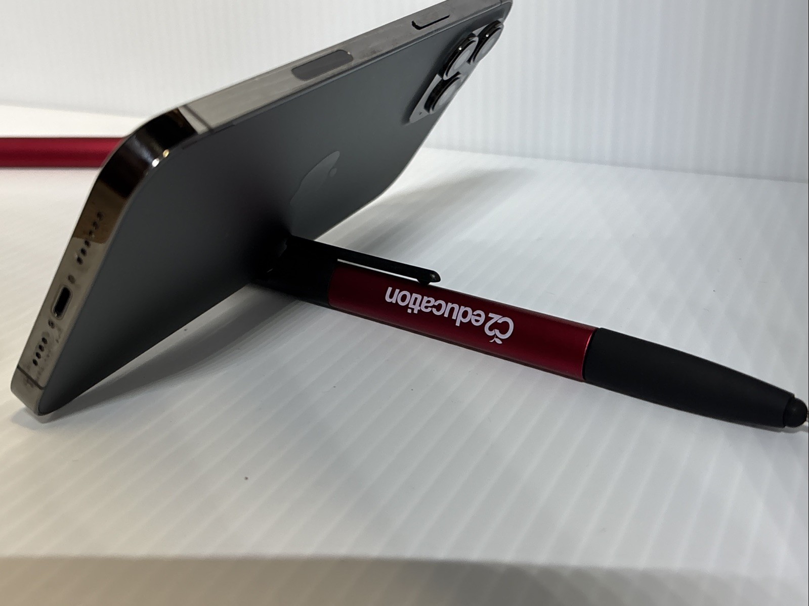2 Red & Black Multi Tool Pen Screwdriver,level Ruler,ballpoint & Phone Holder