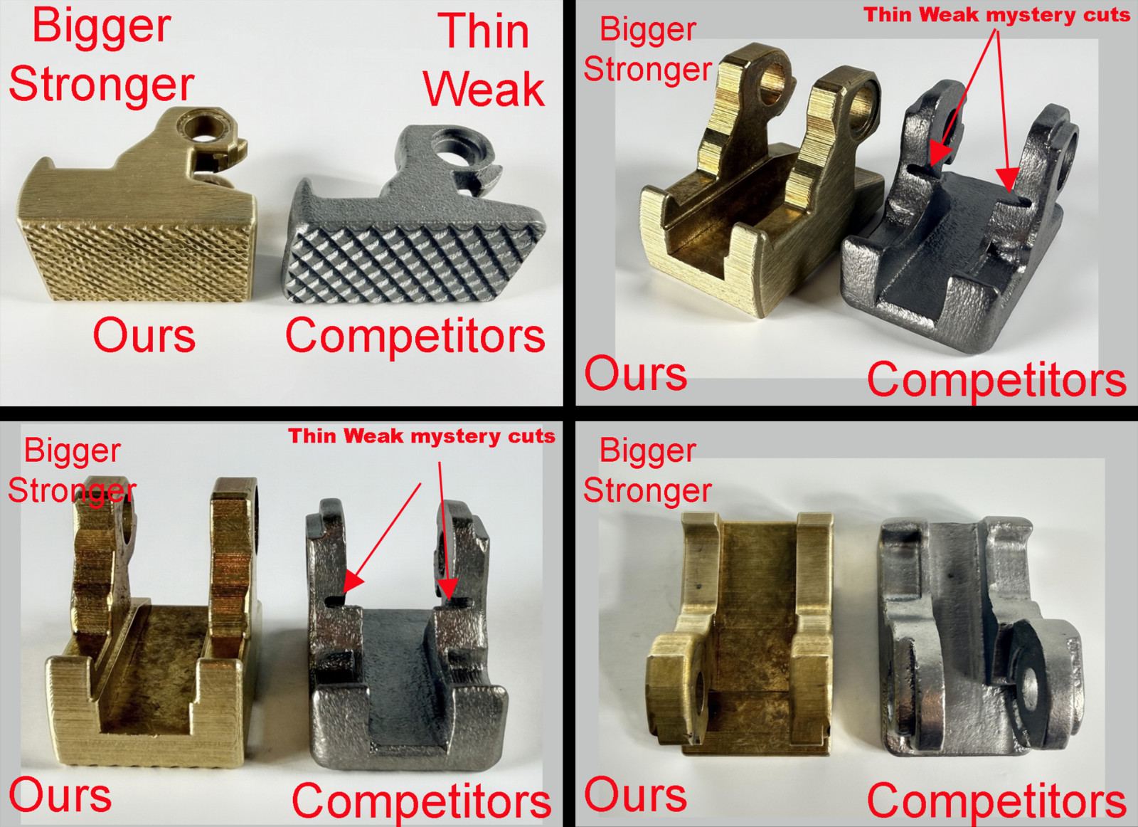 For Leatherman Surge, BRASS Hammer Head Mod, Modification, CNC Made,Locking,CAD