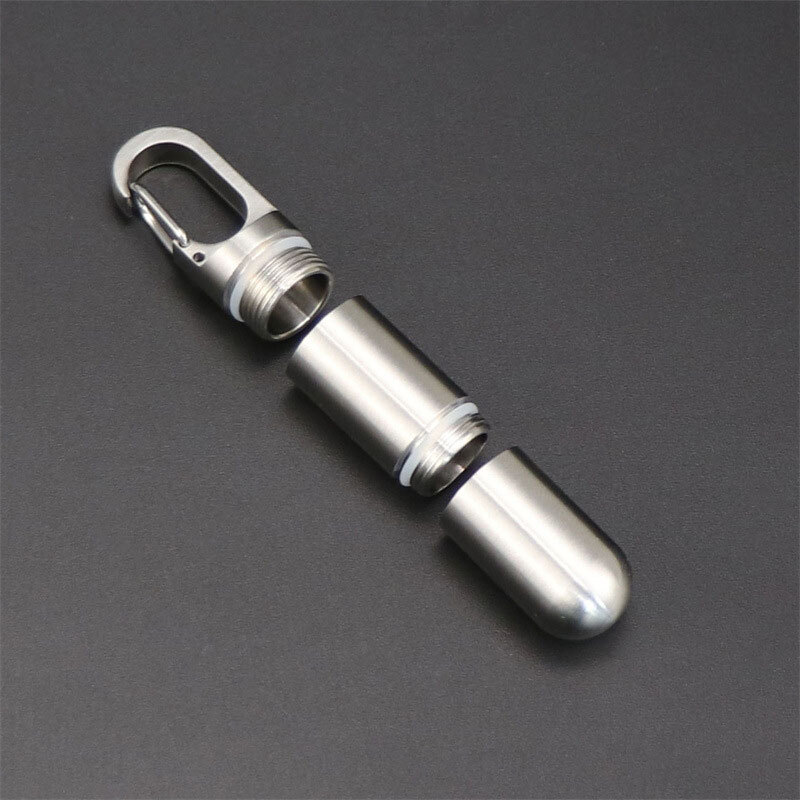 Outdoor Multilayer Waterproof Pill Case Key Chain Capsule Seal Container Box EDC