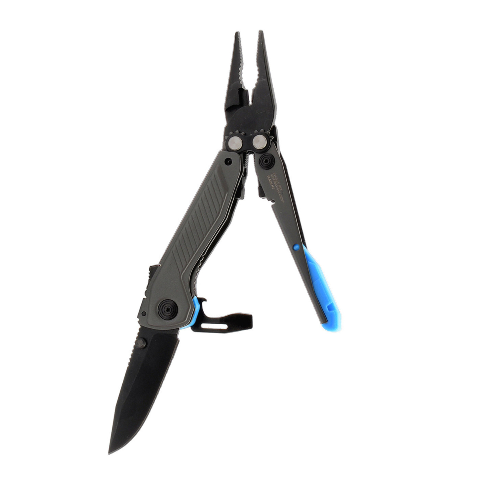 SOG Flash MT Urban Gray and Cyan Pocket Multi-tool 7 Stainless Steel Housing