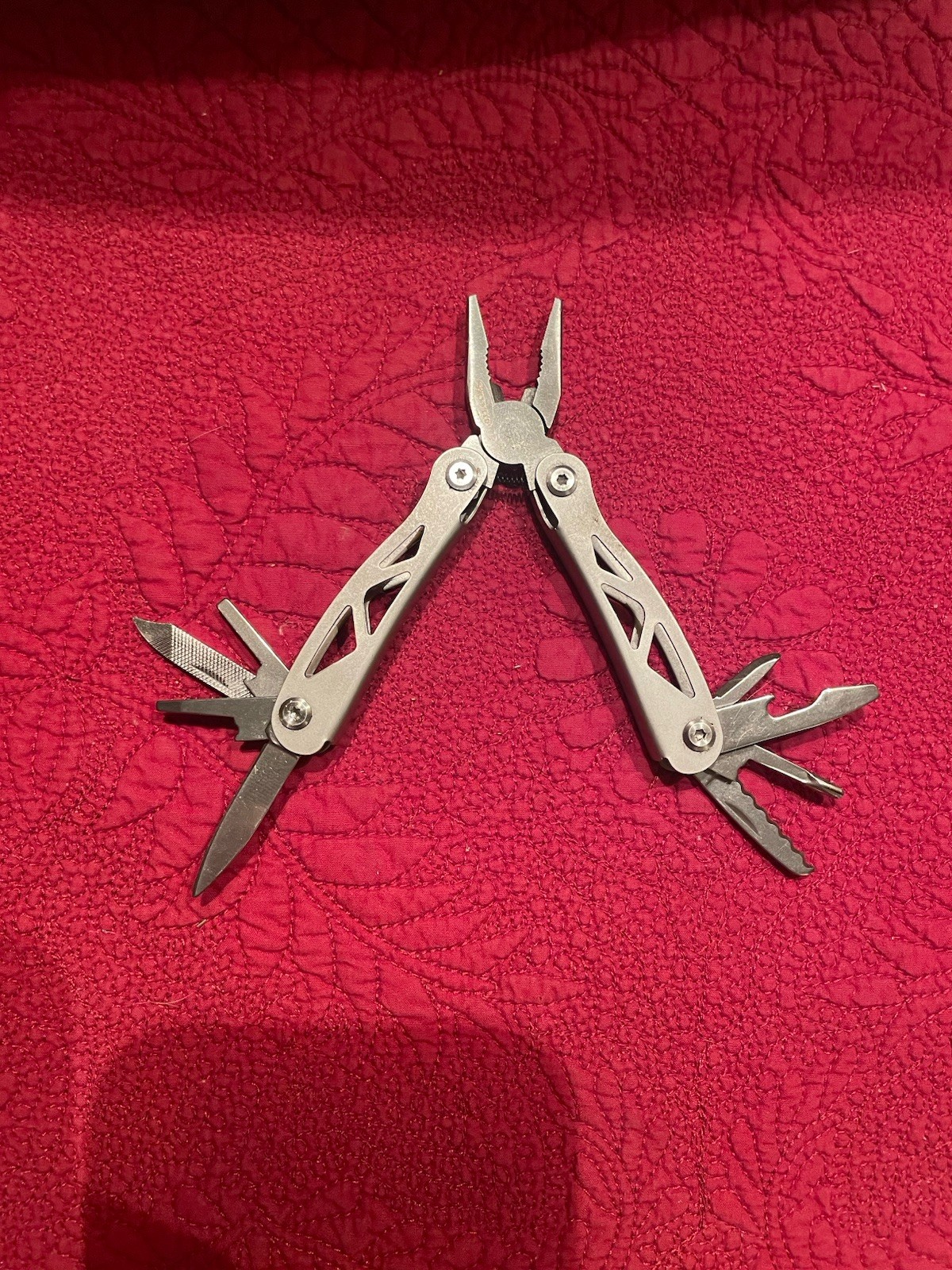 Pocket Multi Tool in Stainless Steel with Key Ring and Carrying Case, Lot of 3