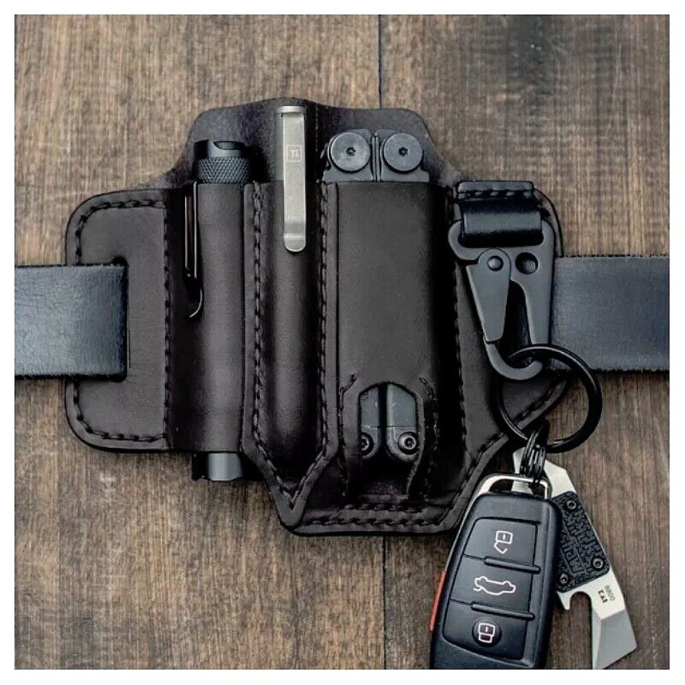 PU Leatherman Sheath Multitool With Pen Holder Sheath EDC Pocket Organizer Molle