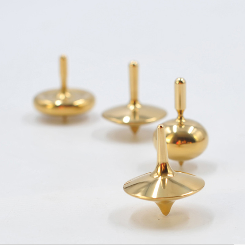 EDC Spinning Top Hand Spinner CNC Stainless Steel Brass Toys Gift Brief Design
