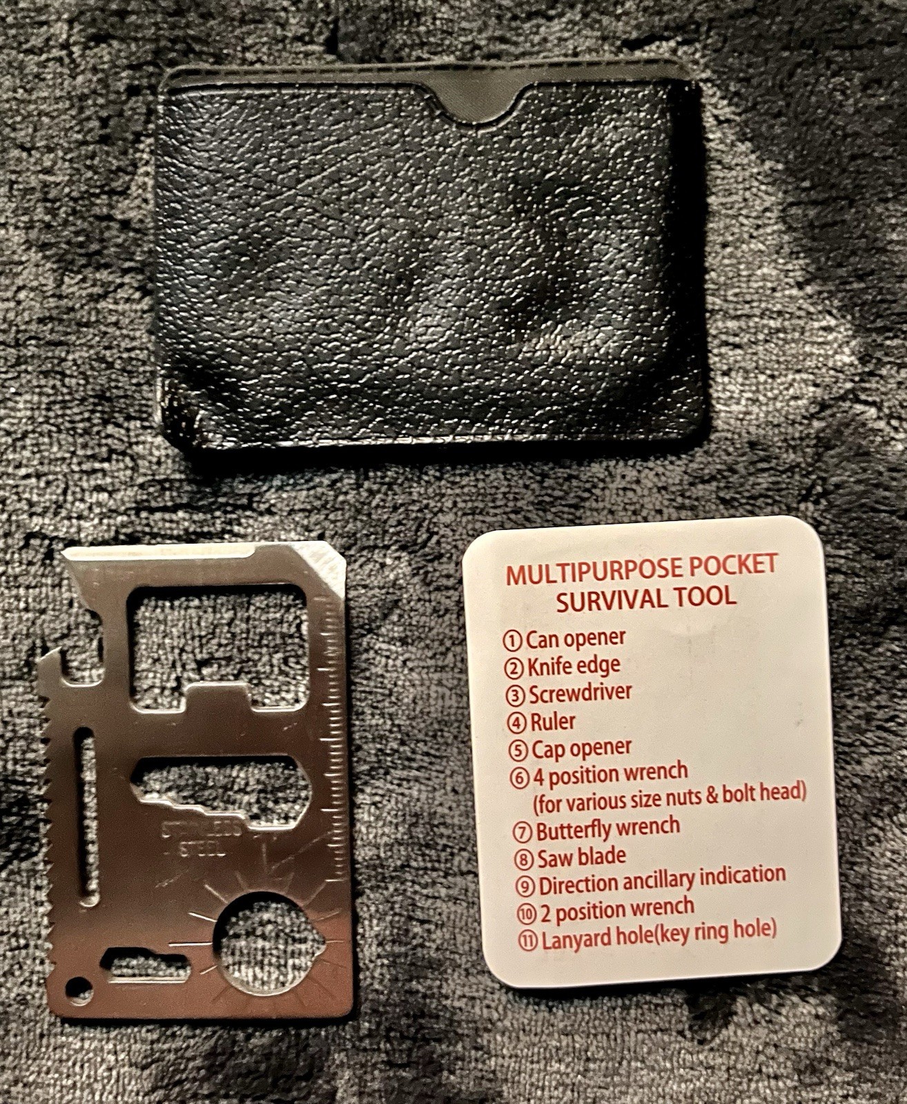 Multipurpose Pocket Survival Tool- Stainless steel With 11 Tools