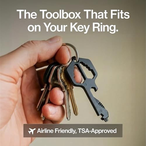 18-in-1 Multifunction Key Shaped Multi-Tool Pocket Keychain, EDC Gear, 3 Pack
