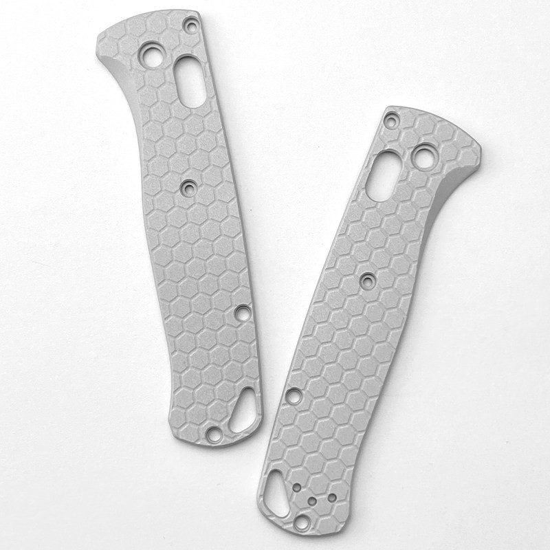 25g Hexagon Honeycomb Scales – Sandblast Aluminum, for Benchmade Bugout 535 Mod