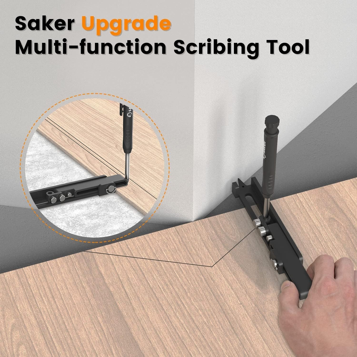 Durable Aluminum Alloy Scriber Tool – 5.5in Adjustable Black Construction Pencil