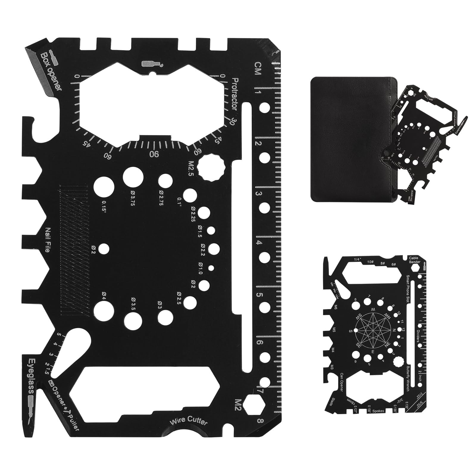 52 in 1 Slim Minimalist Survival Card Wallet Tool Card, Credit Card Size Mult…