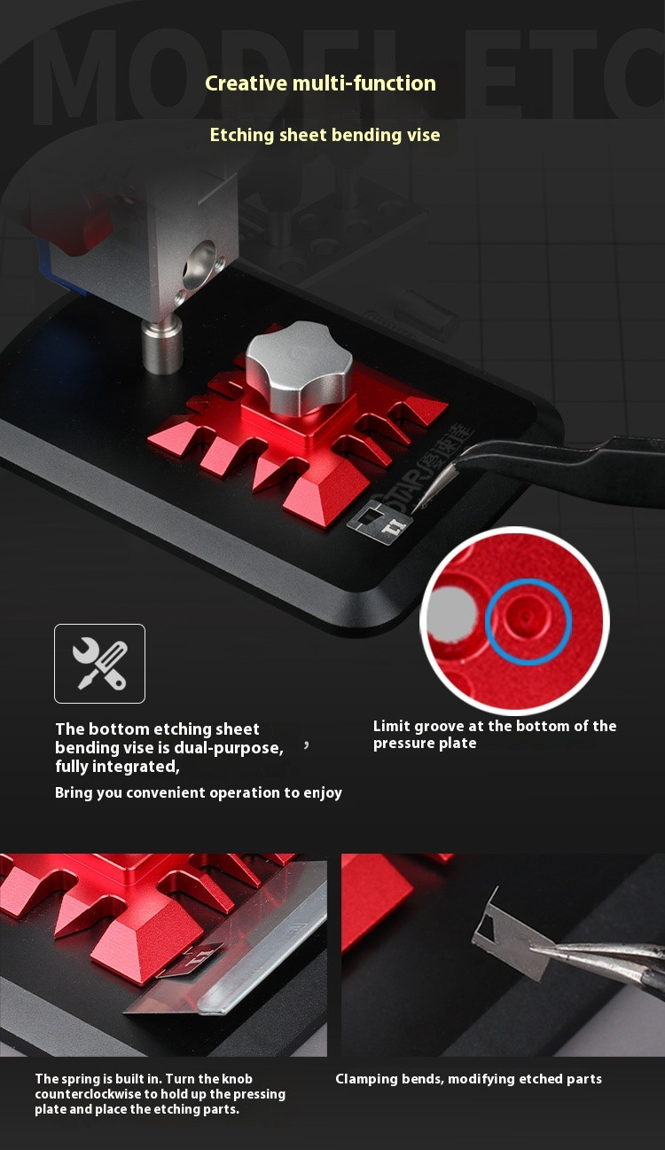 UA-90633 Two-in-one 360° Tool Making Fixture One Pliers Dual-use Fixed Pliers