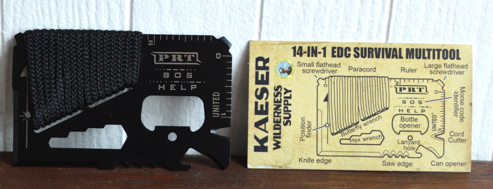 Kaeser Wilderness Supply 14-in-1 EDC Survival Multitool New
