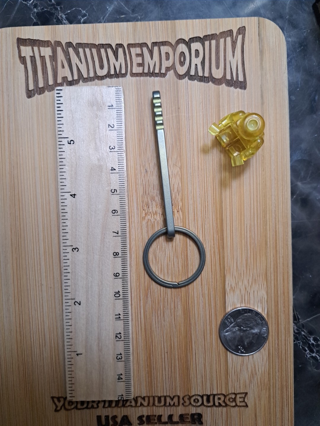 Titanium Belt Clip Keychain With Built-in Bottle Opener
