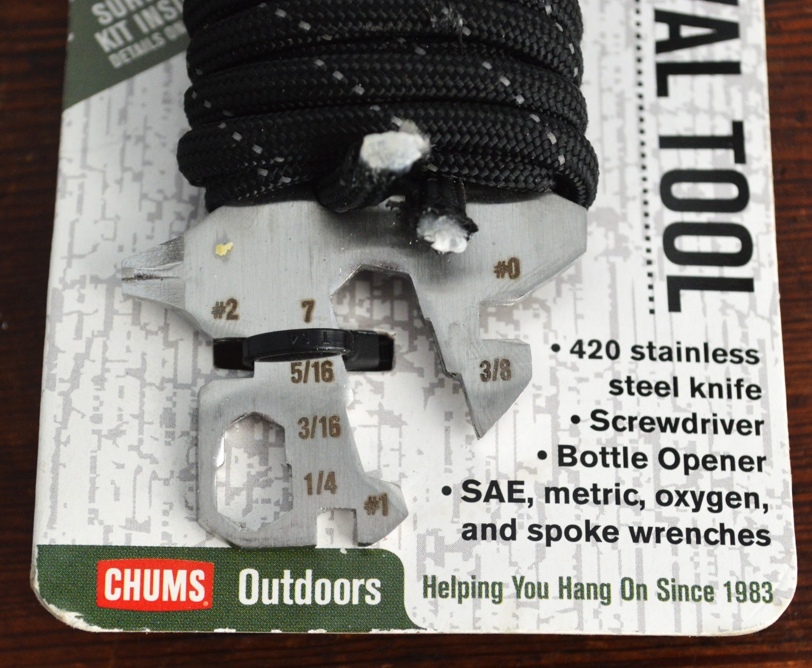 Chum Outdoors Bearfoot Survival Tool NIP