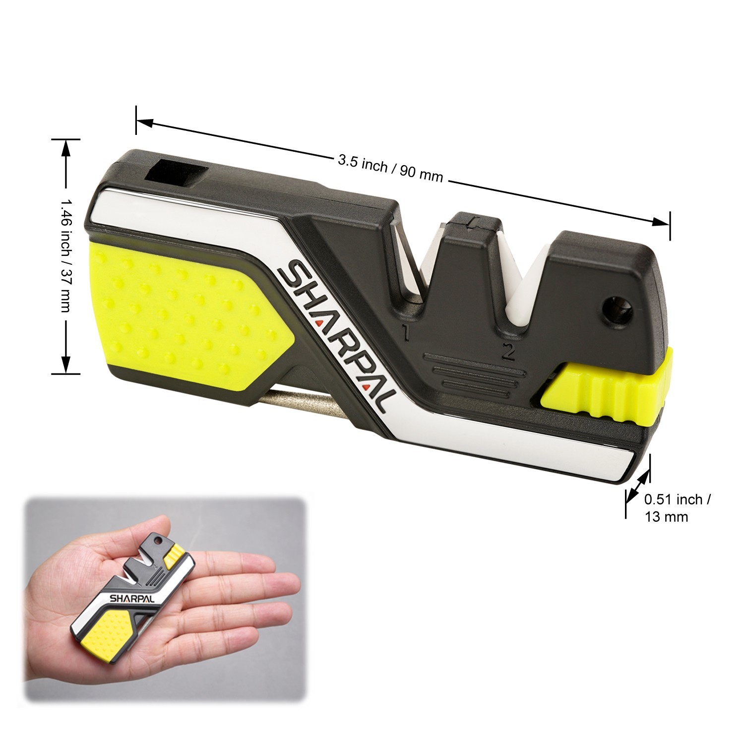 SHARPAL 6-In-1 Pocket Knife Sharpener&Survival Tool, with Fire Starter, Whistle