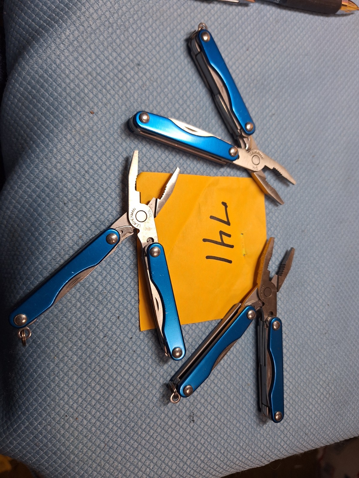3 LEATHERMAN P4 Blue Multi Tools excellent Lot 741