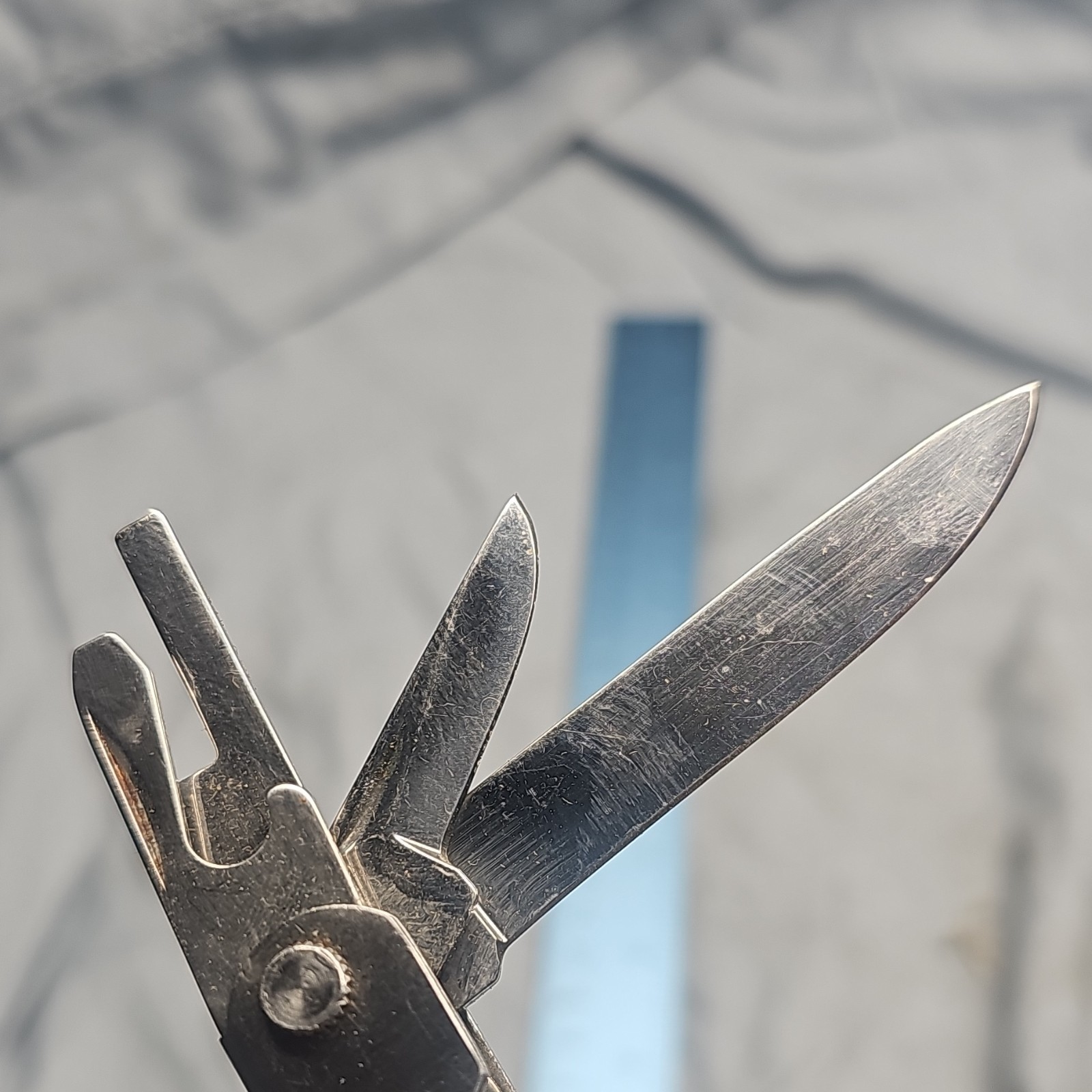 ALLIED Stainless Steel Multi-Tool Pliers 7 Tools: Knife, Saw, Ruler Silver/Black