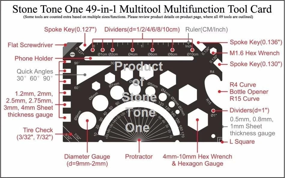 49 in 1 Wallet Multitool Multifunction Tool Card