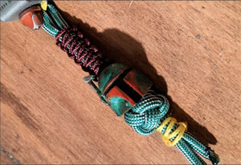 Boba Fett EDC Knife Pendant Outdoor Paracord Lanyard Bead 1PC Handmade Outdoor