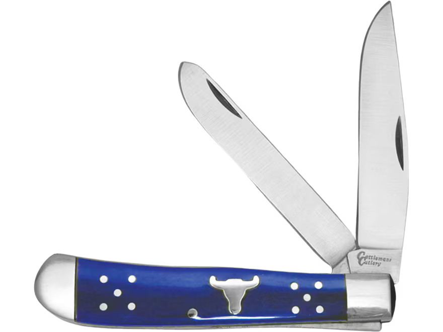 American Buffalo Knife & Tool Cattleman Trapper Pocket Knife 3.5″ Clip Point