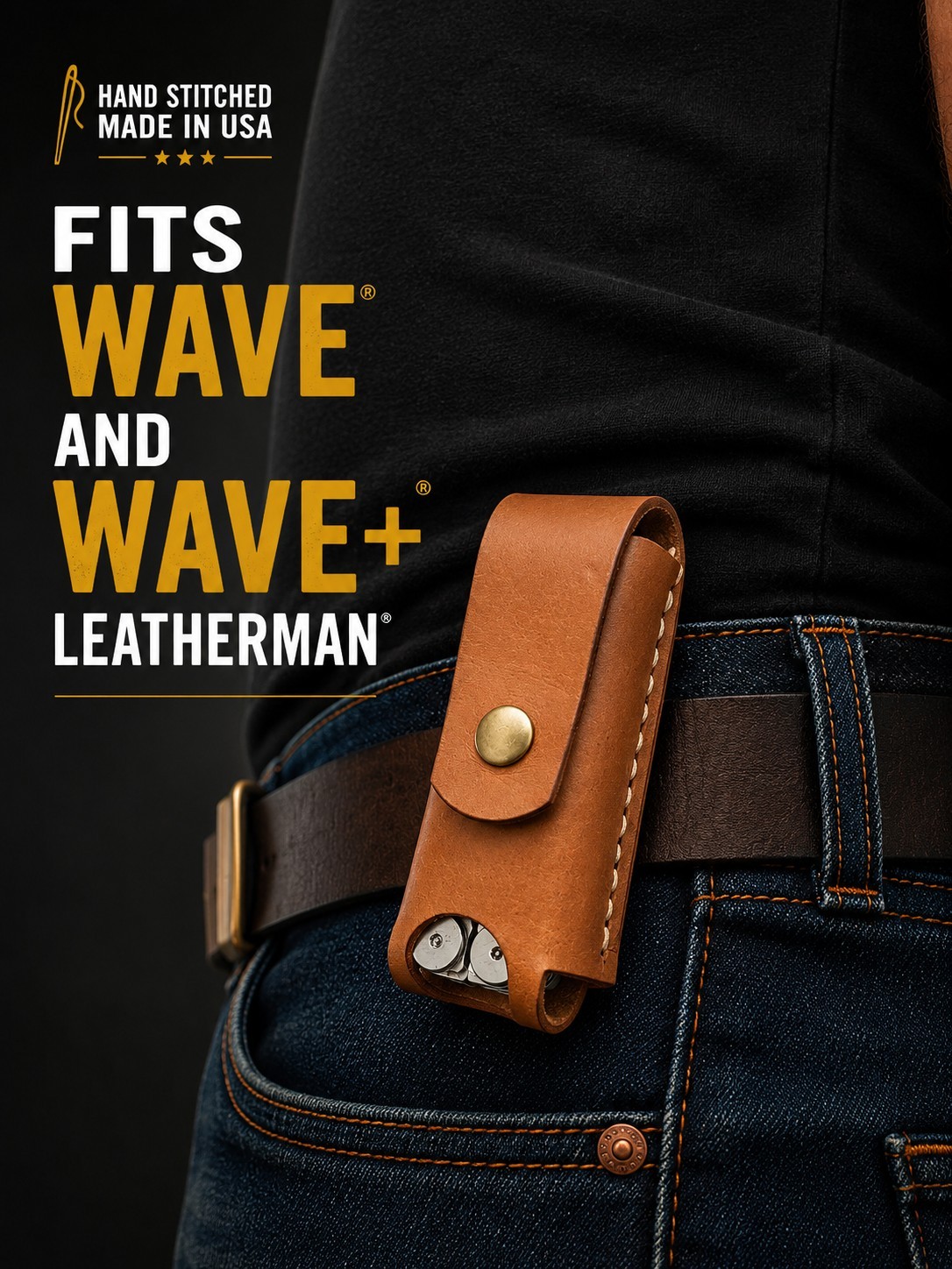 Leatherman wave Or Wave+ leather sheath handmade. Sheath only.
