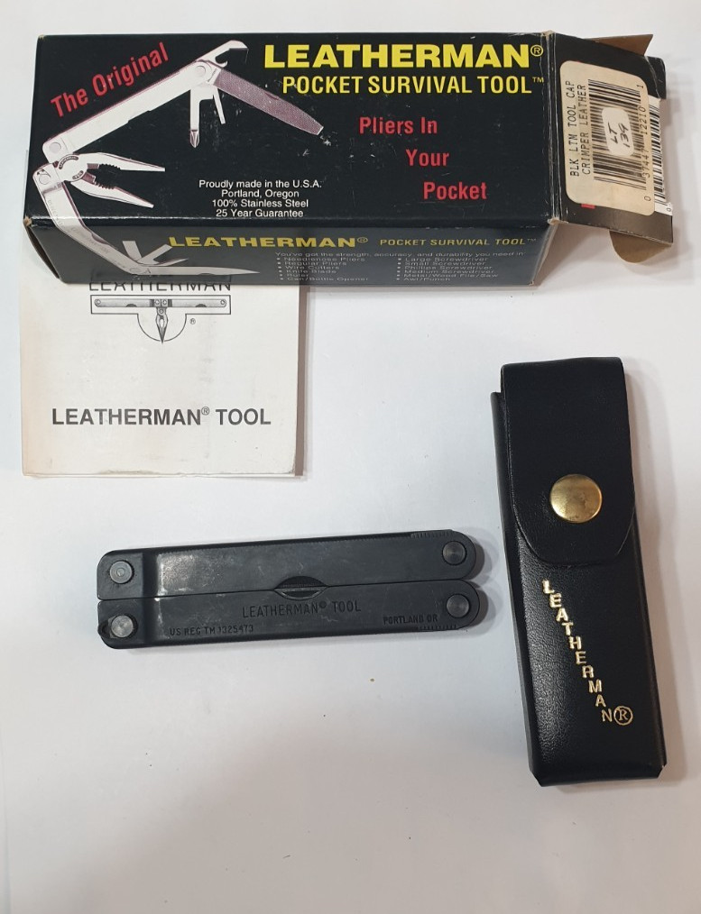 🔥🔥🔥 Leatherman Gen 1 PST BO Black Retired Very Rare Mint Not Used