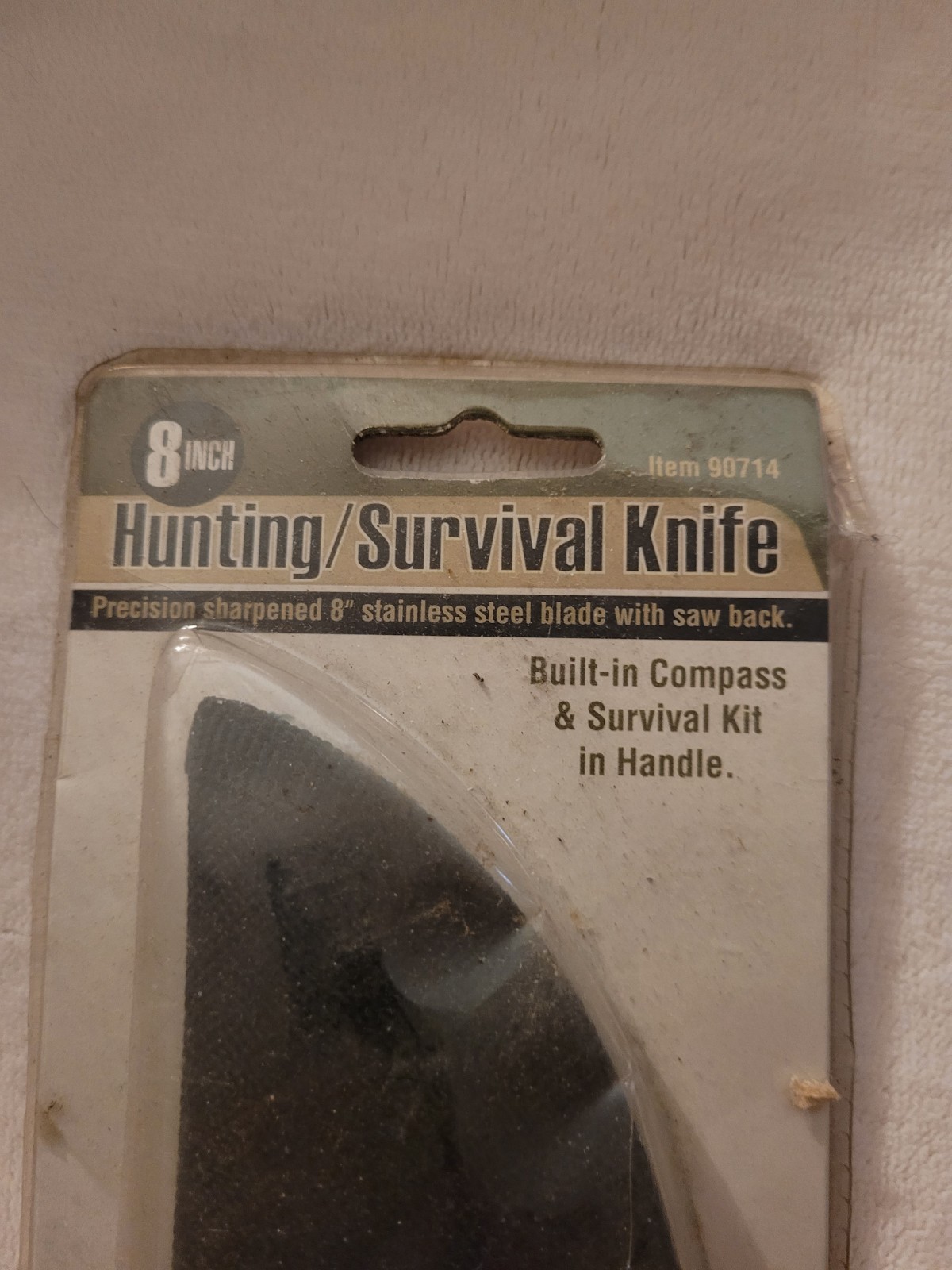 Vintage Harbor Freight Tools Hunting Survival Knife With Compass and SurvivalKit