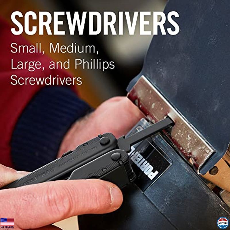 Multitool with Replaceable Wire Cutters & Saw, Black MOLLE Sheath Included