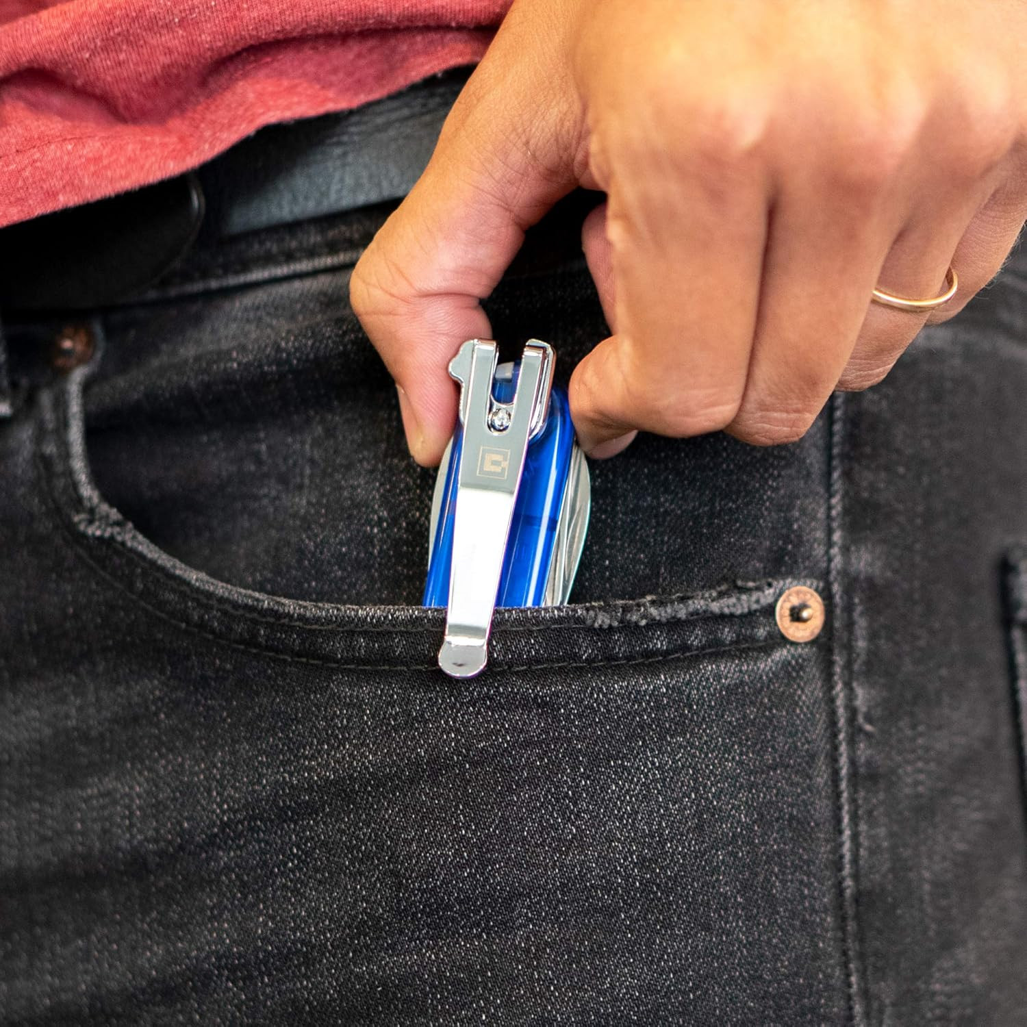 Swissqlip Deep Carry Pocket Clip Compatible with 91Mm Victorinox Swiss Army Knif