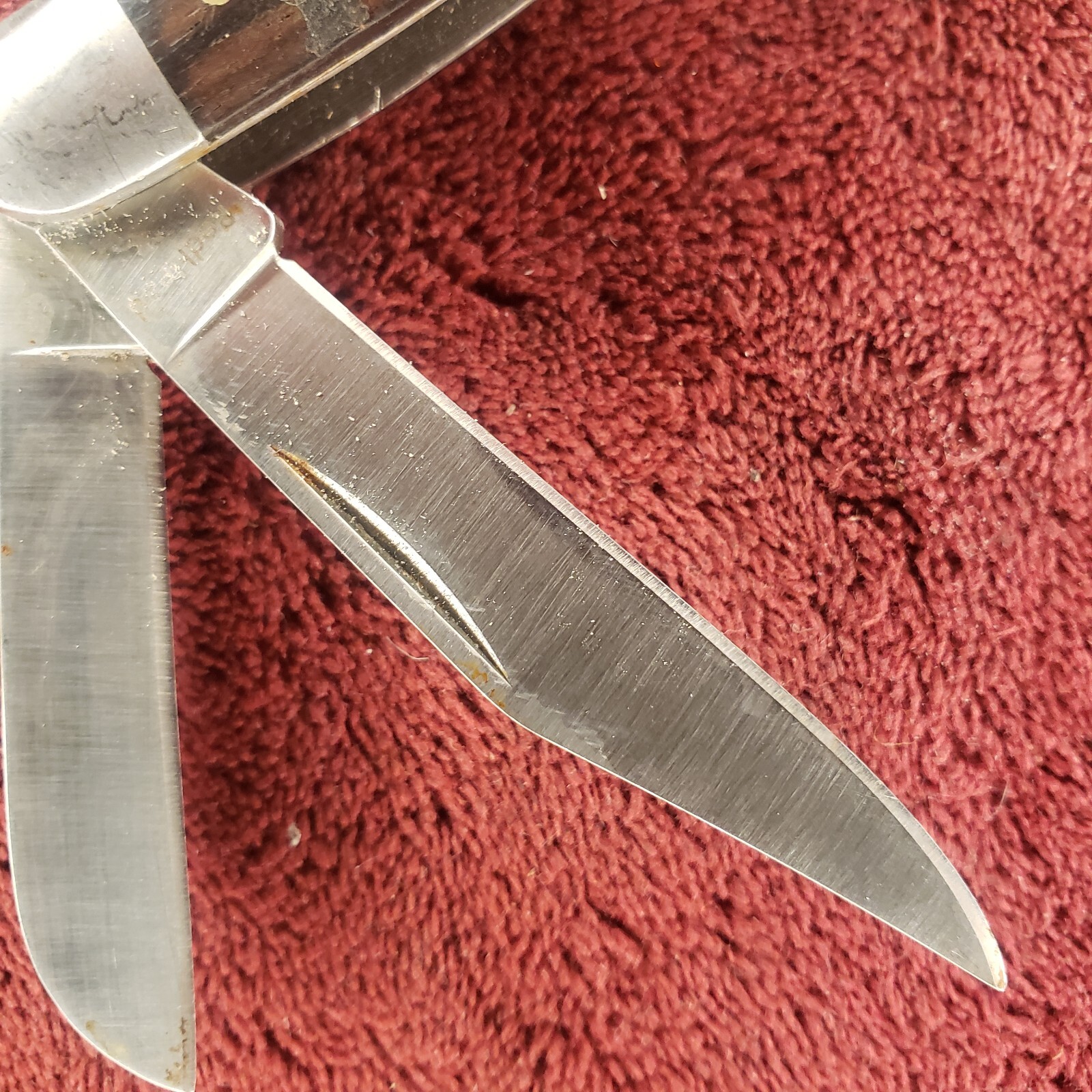 REDHEAD Folding Knife 3 Blade Wood Handle 3-1/4”Closed 22048W