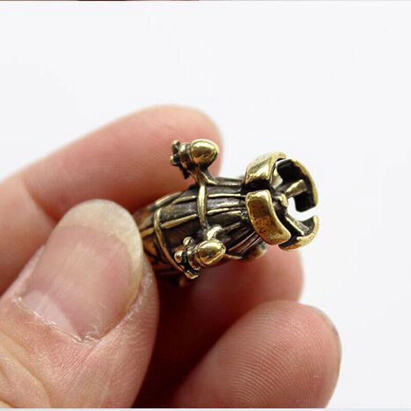EDC Brass Airship Beads Pendant Paracord DIY Umbrella Rope Knife Decoration