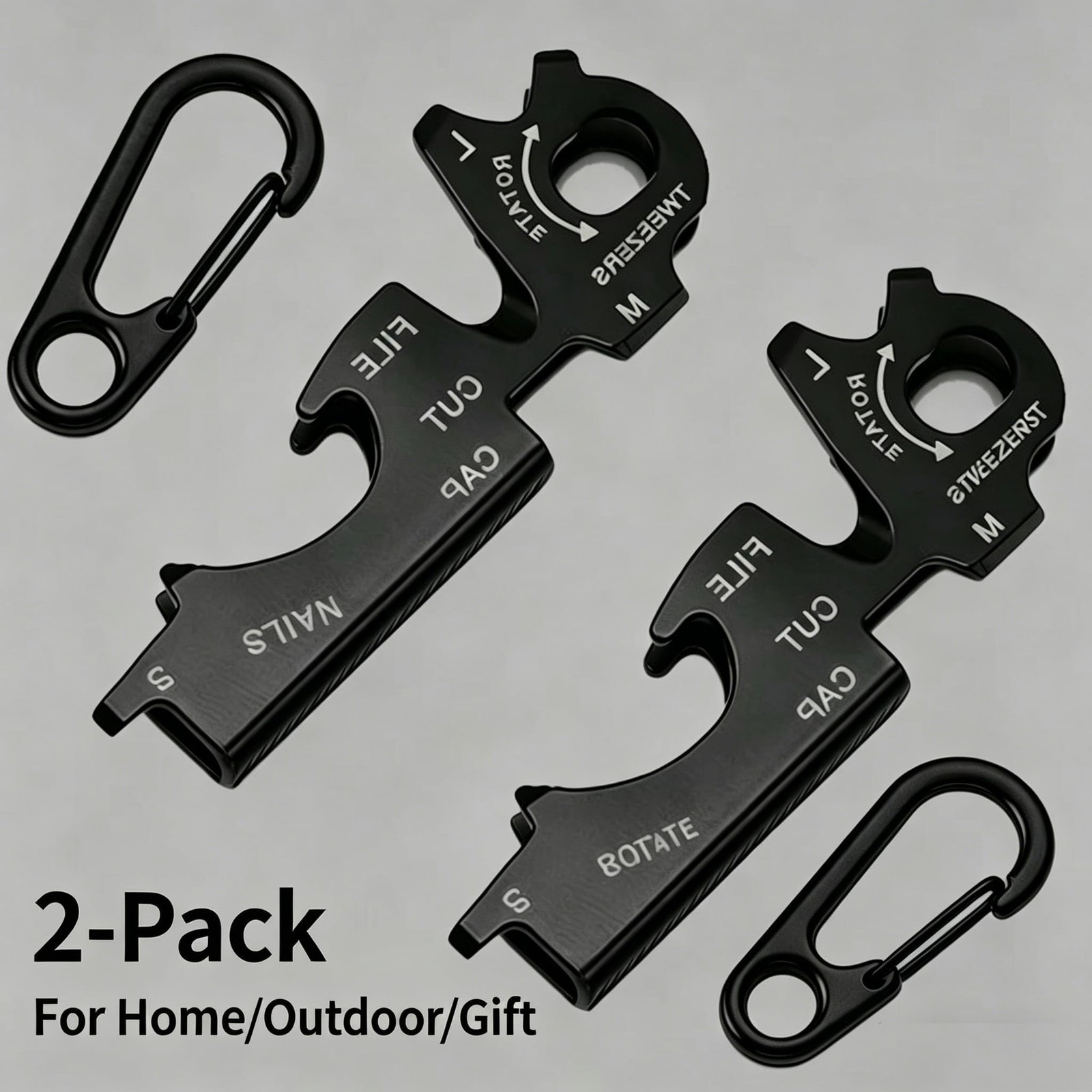 EDC, Heavy Duty Keychains with Carabiner Clip,Multitools for Key Ring,Metal B…