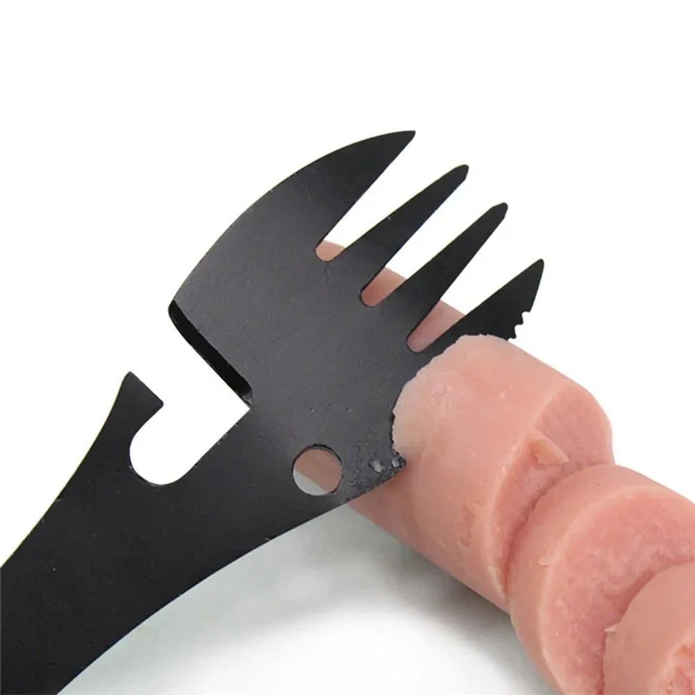 Multifunctional Camping Fork Spoon 5 in 1 Tool Rust resistant Stainless Steel