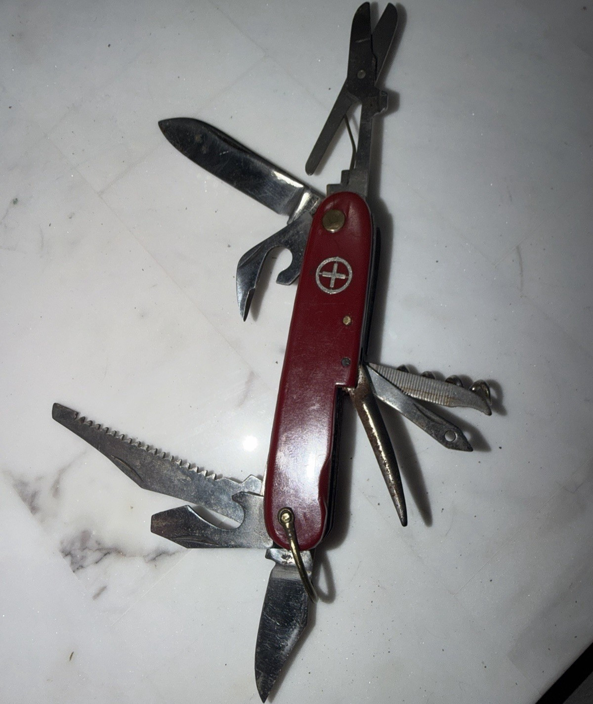 Vintage Japanese Multi-Tool Pocket Knife 1970s Swiss Style Seki Japan Camp Knife