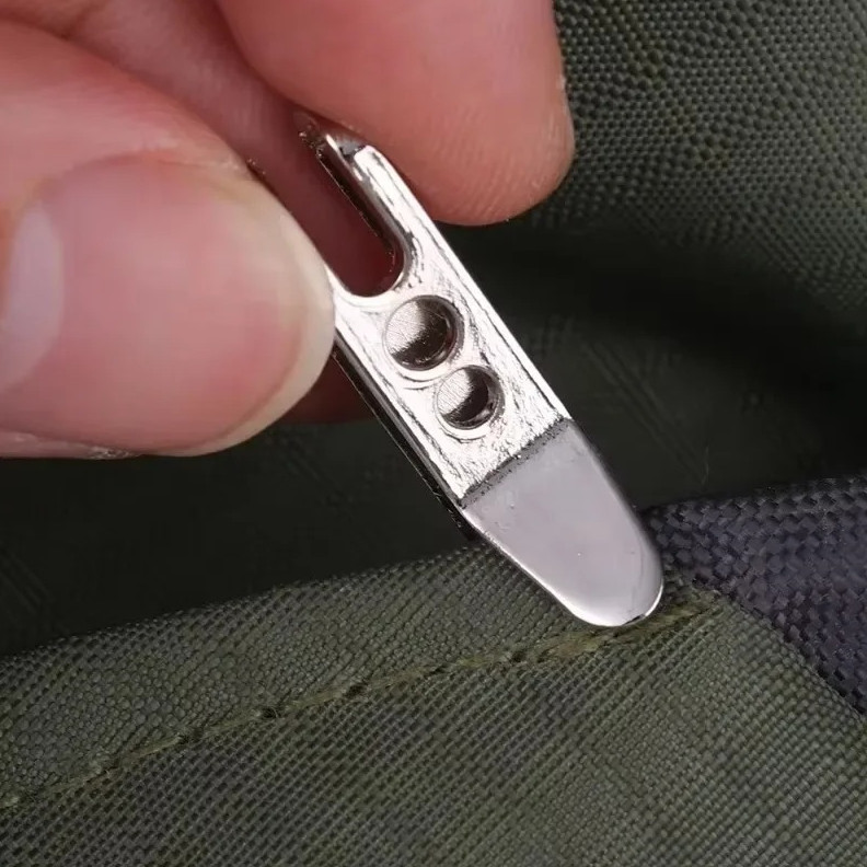 1pc Silver EDC Pocket Suspension Clip Zinc Alloy Keychain Carabiner Tool – NEW