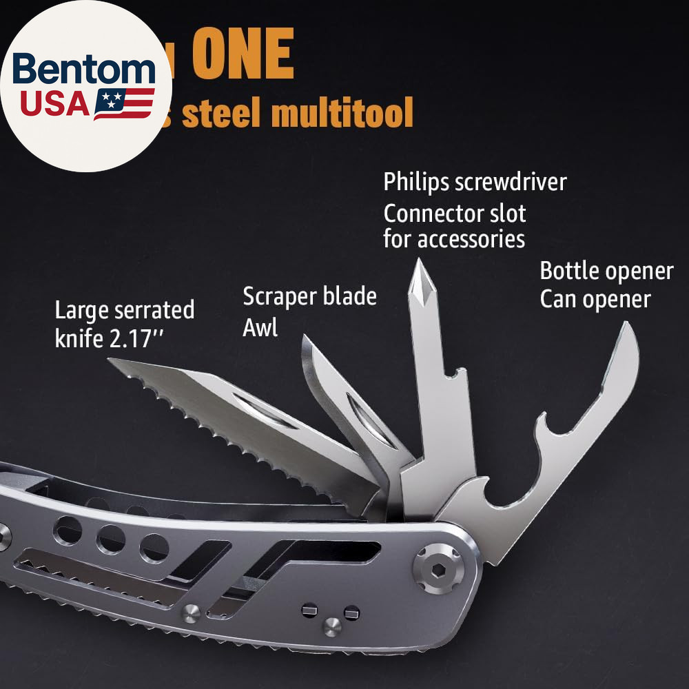 24-In-1 Multitool with Knife, Pliers & 11 Bits Sharp Stainless Steel – Multi Too