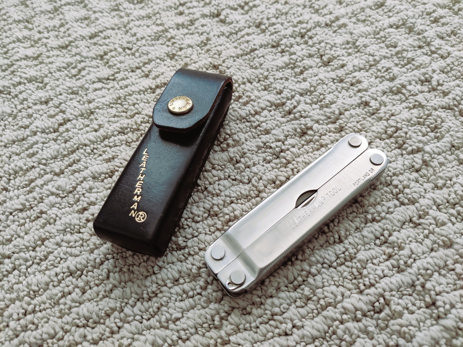 VINTAGE Multi-Tool LEATHERMAN 1990’s Brown Leather Sheath EXCELLENT Condition