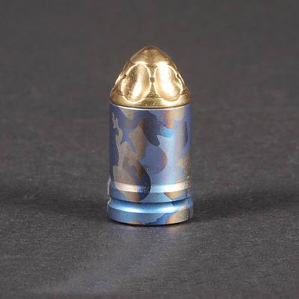 Titanium Alloy & Brass Parachute Cord Lanyard Bead EDC Key Necklace Pendant