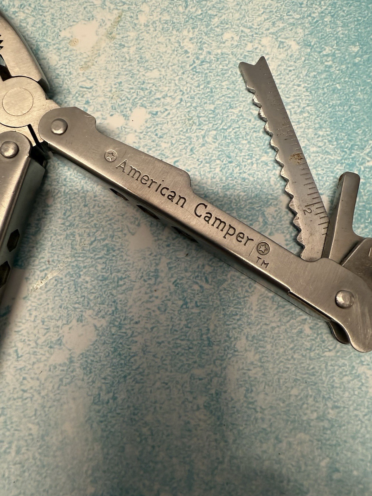 Vintage American Camper 9 Tool All Stainless Steel Multi Tool