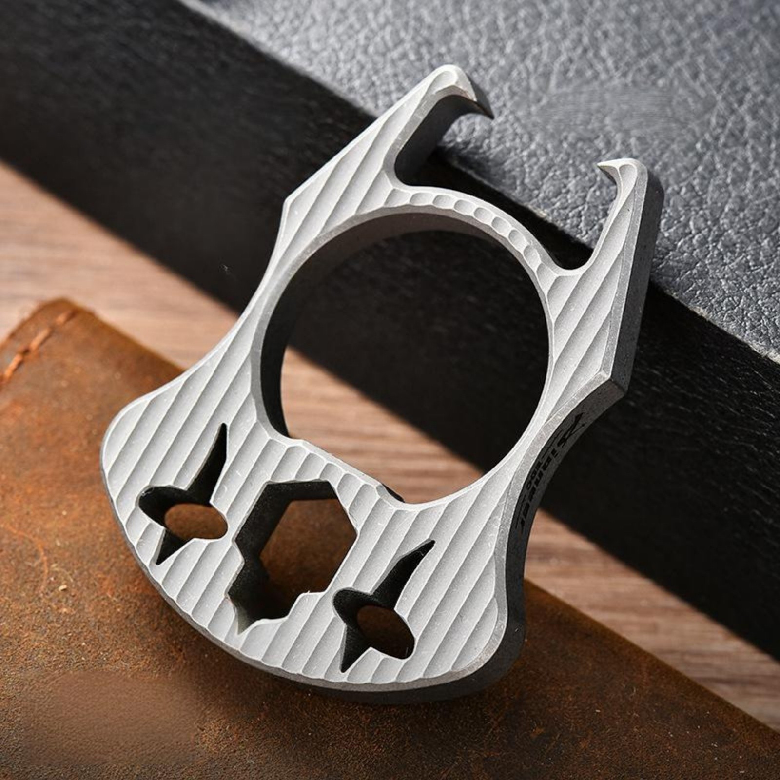 Titanium Alloy EDC Multi Tool Bottle Opener Keychain Pocket Survival Gear