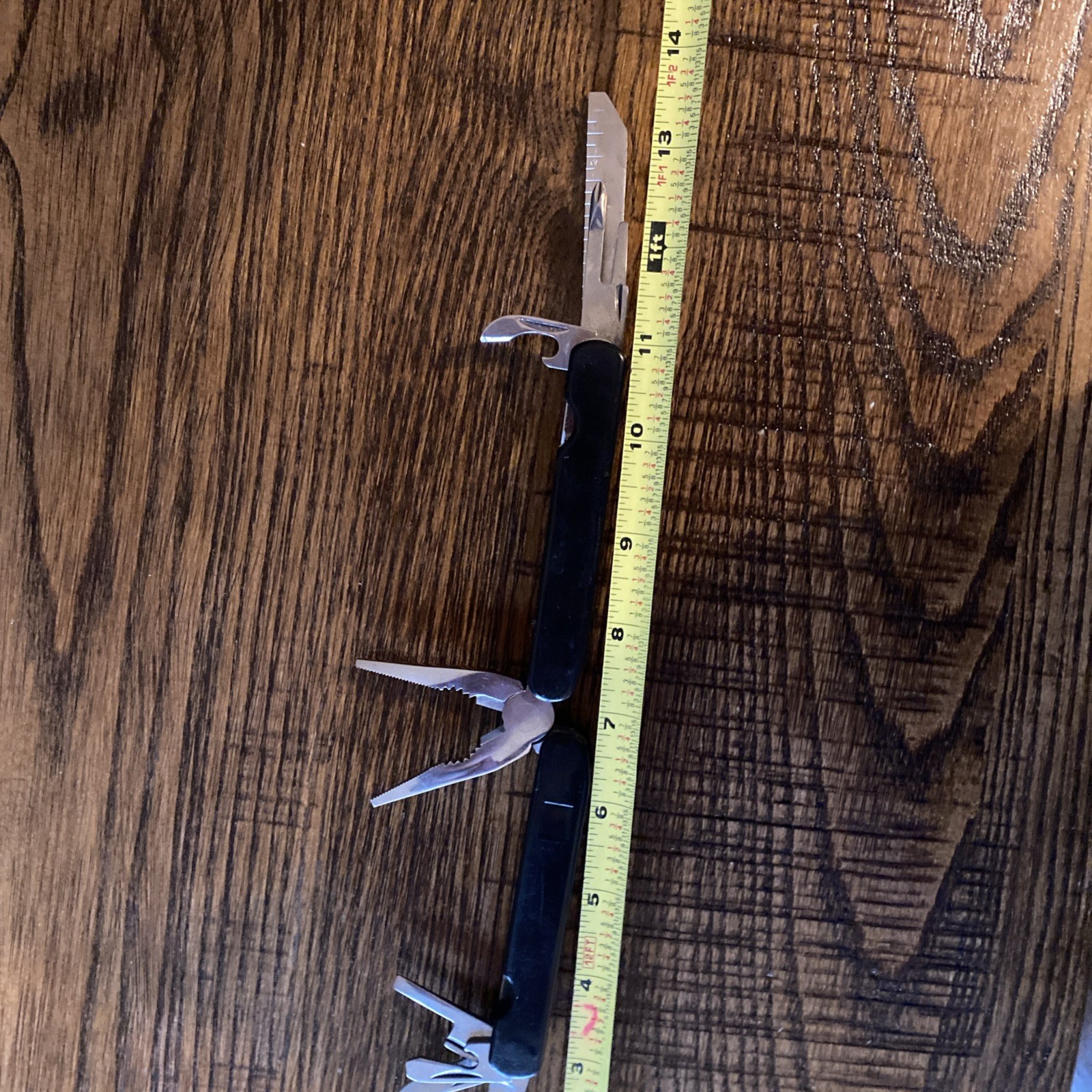 Multi-Tool Utility Pocket Knife Pliers File Ruler Screwdriver Bottle Opener