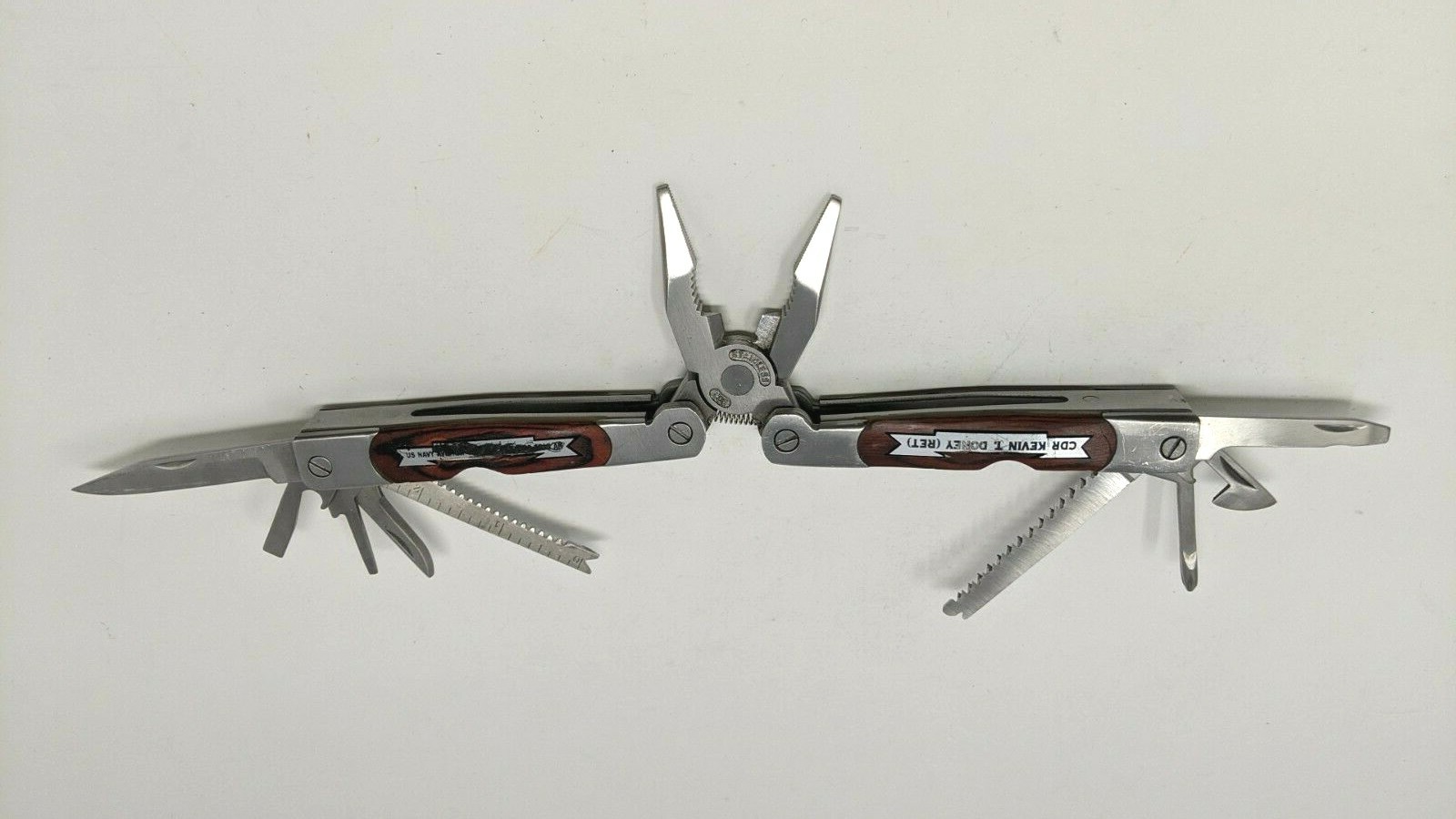Appalachian Trail Multi Tool Wood Inlay Stainless Steel Pliers Wire Cutter Saw