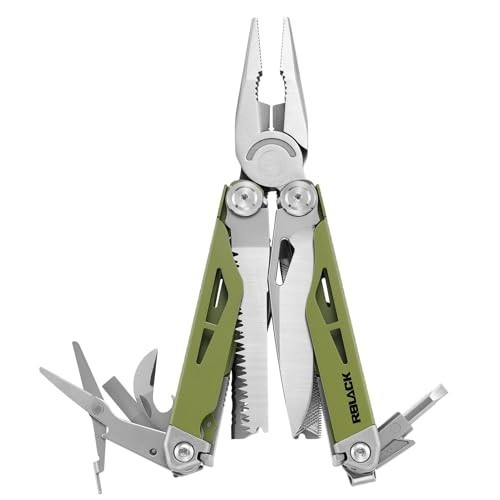 21-in-1 Multi Tool Pliers with Safety Lock, Spring-Action Scissors, Heavy-Duty S