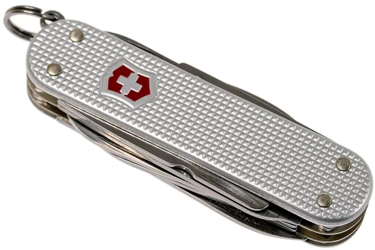 Victorinox Mini Champ Silver Alox – Swiss Army Pocket Knife 58 mm – 14 Tools