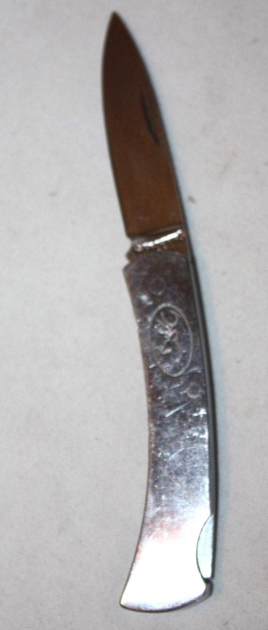 VG+ BROWNING JAPAN “SMALL BUT MIGHTY” 304 STAINLESS STEEL LOCKBACK 4.25″ OPENED