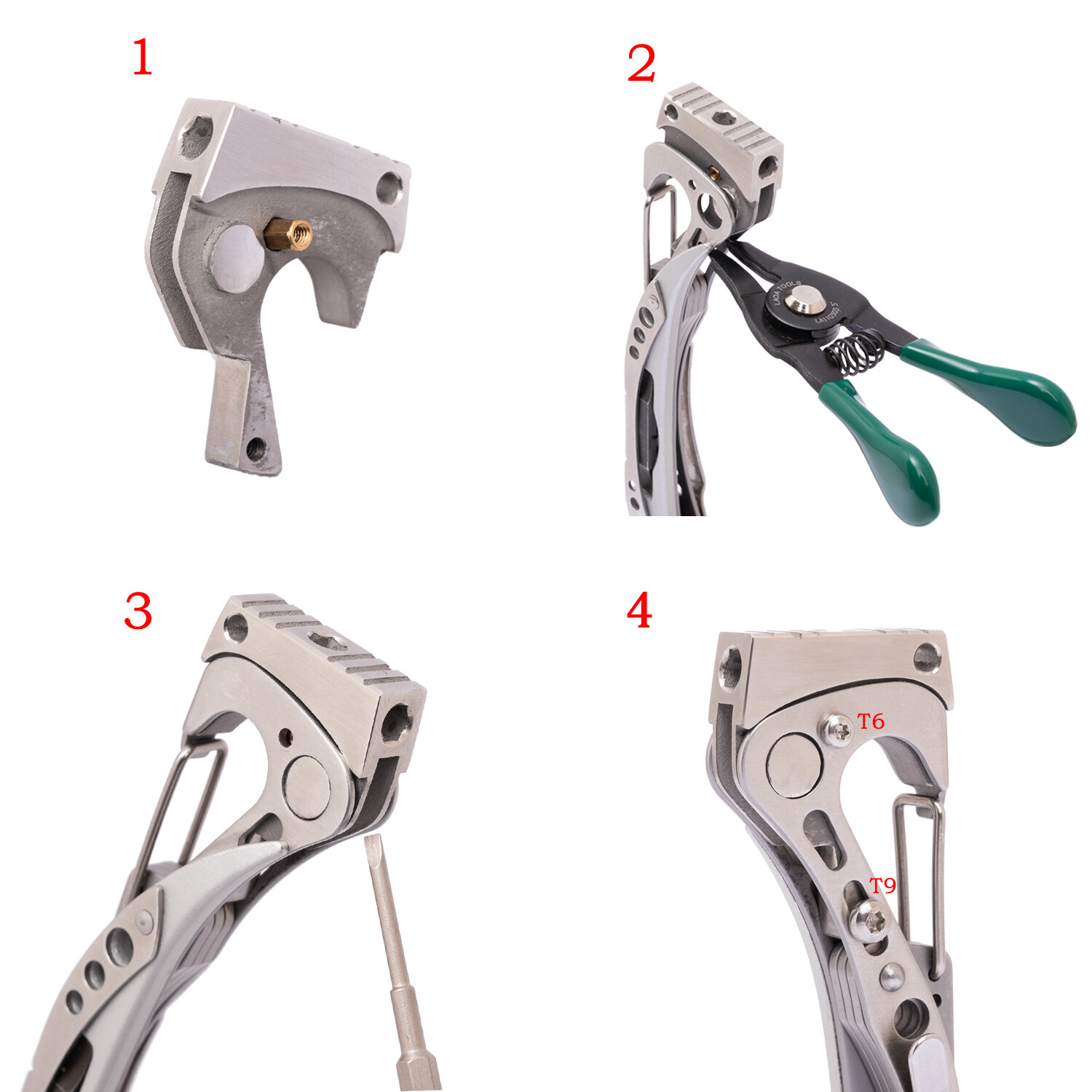 For Leatherman Skeletool DIY Modification Carabiner Attachment Hammer 4mm 6.35mm