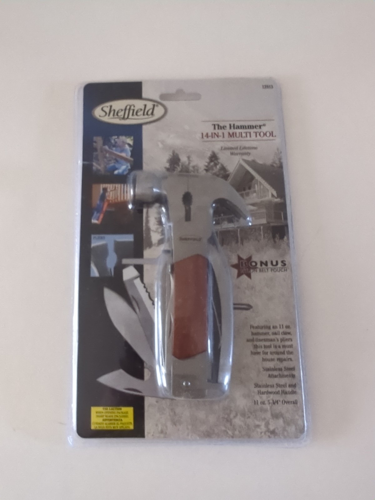 Sheffield THE HAMMER 14-in-1 Multitool Knife Pliers Screwdriver Wire Cutter Claw