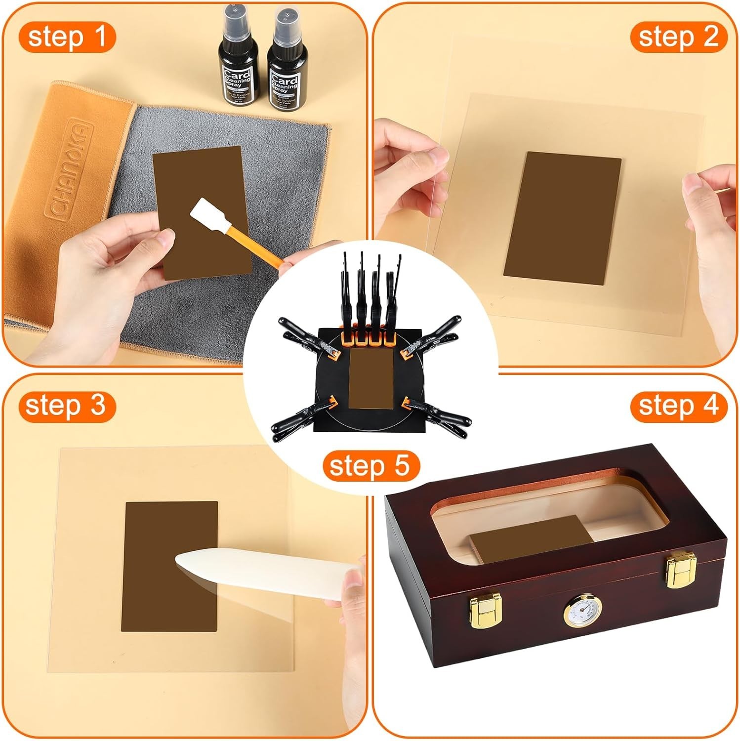 642 Pcs Card Flattening Tool Kit Trading Card Cleaning Care Tool Repair ……