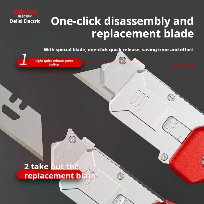 Versatile Utility Knife with Thick Holder & Trapezoidal Blade for Glue Removal