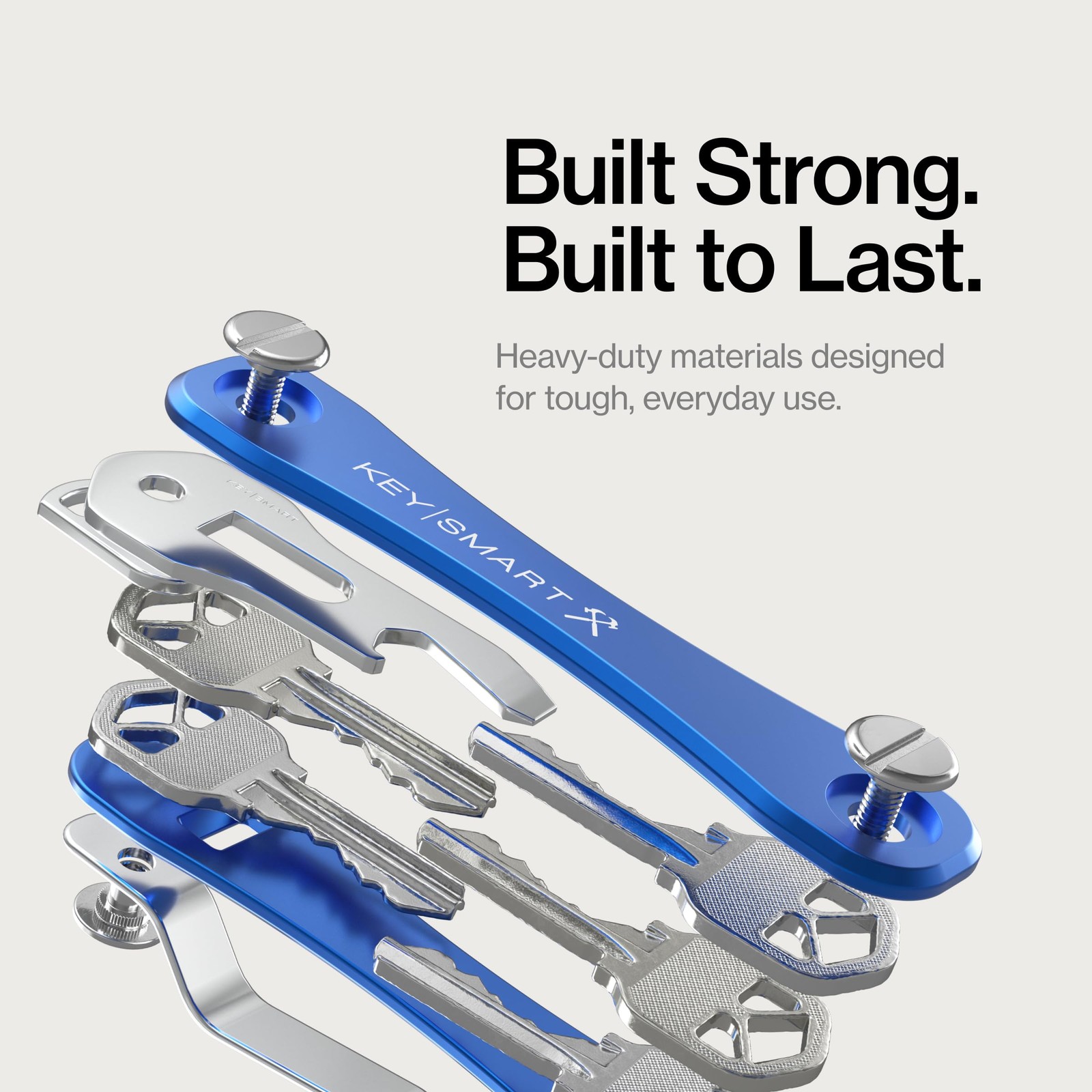 KeySmart Rugged – Multitool Key Holder for Keychain w/Bottle Opener and Pocke…