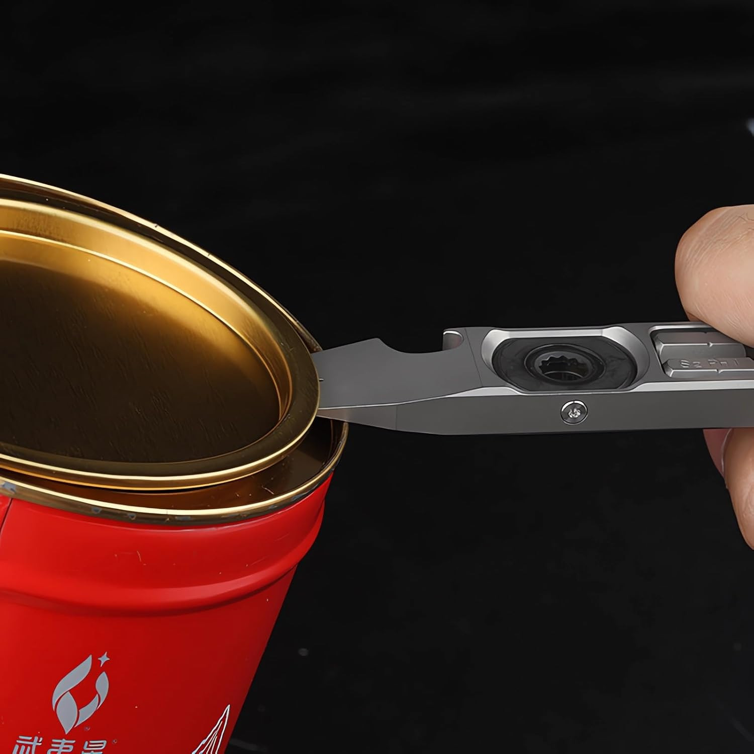 Titanium Pry Bar,Multi-Tool,Edc Tool,Versatile Pry Tool,Bottle Opener,Wrench,Rat
