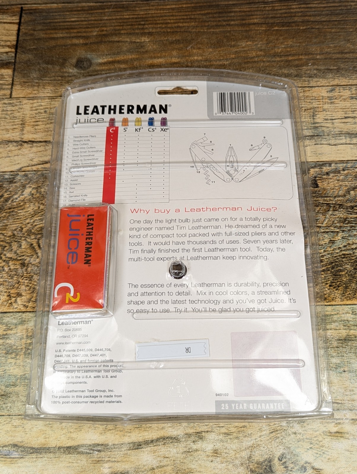 Vintage Leatherman Juice C2 New Old Stock Sealed 2002